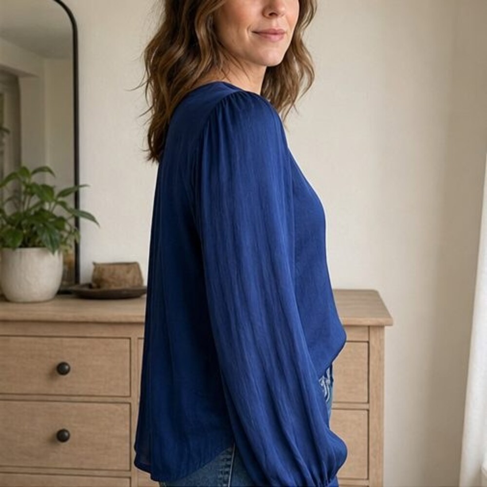 Olive Button Blouse - Picture 3 of 6